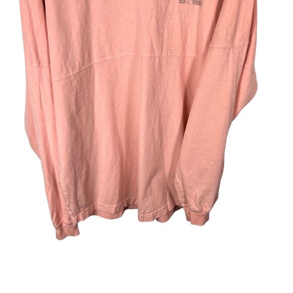 Disney Parks Salmon Color Gold Sparkle Long Sleeve Top - Picture 5 of 9